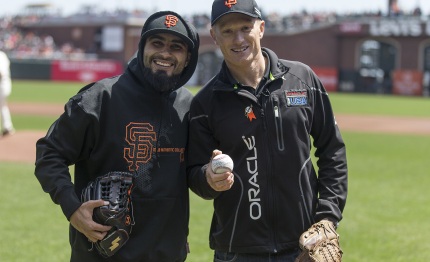 oracle team usa celebrates america cup day with the san francisco giants