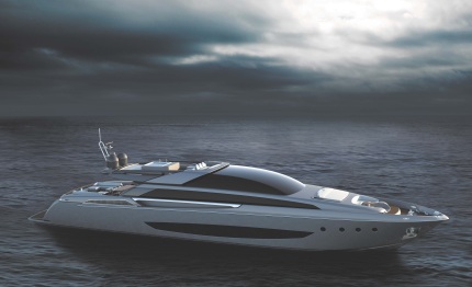riva 122 mythos il primo mega yacht planante in alluminio