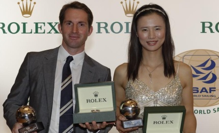 ben ainslie and lijia xu named 2012 isaf rolex world sailors of the year