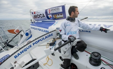 vendee globe gabart hangs on to banque populaire
