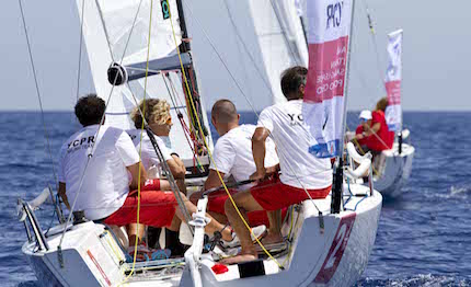 sesto posto per il team yacht club porto rotondo nella prima giornata dell audi italian sailing league