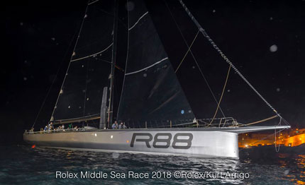middle sea race rambler conquista la line honours tra monoscafi