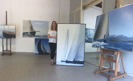 lorenza cavalli atelier keep on sailing dipinti ad olio su tela dedicati al mare