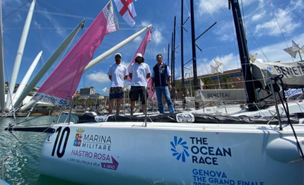 genova protagonista al marina militare nastro rosa tour con il team the ocean race