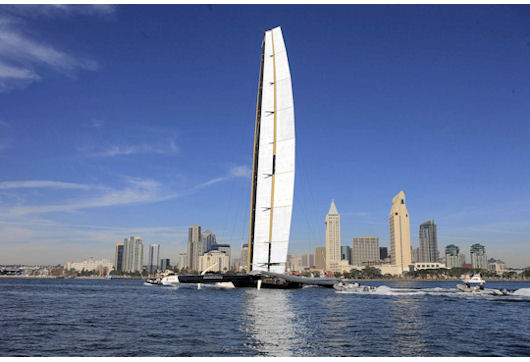 fotonotizia oracle in allenamento con la wing sail