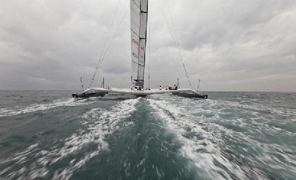 america cup oracle test con vento forte ala rigida