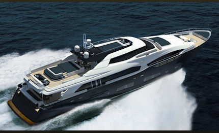 ferretti work in progress per il 124 di custom line