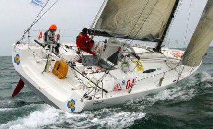 route du rhum davide consorte sara al via con adriatech