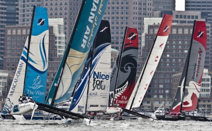 extreme 40 boston in testa ancora artemis racing
