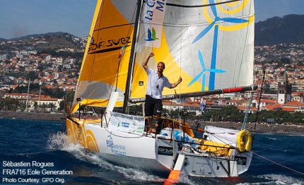 mini transat la prima tappa va sebastian rogues