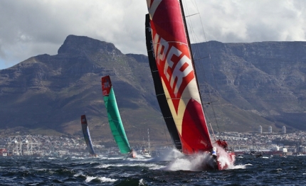 vor team telefonica vince la in port race