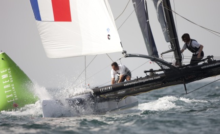 extreme sailing series french favourites on target for act victory