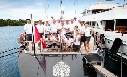 loro piana superyacht regatta ganesha highland fling sul podio