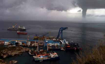 paura al giglio tromba marina davanti concordia