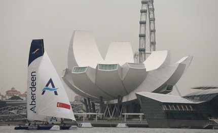 extreme 40 primo giorno di regate singapore