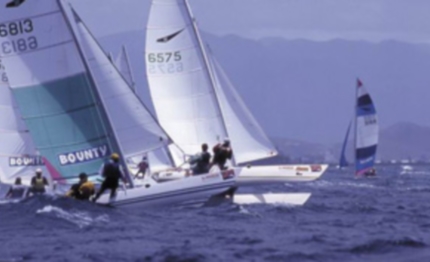 torbole una grande alpen cup con 50 scafi in gara