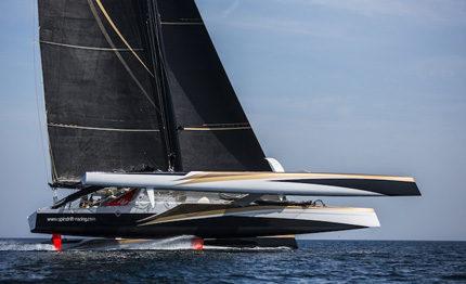 il maxi tri spindrift tenta il record sulla route de la decouverte