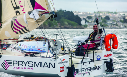 mini transat giancarlo pedote in testa alla flotta