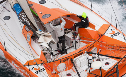 jacques vabre per prb un pit stop cambio timone capo verde