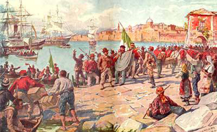 sbarco caprera per le 1000 vele per garibaldi