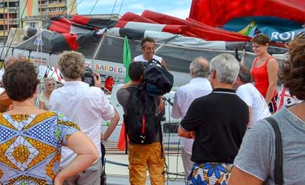 andrea mura piedi in guadalupa testa al vendee globe
