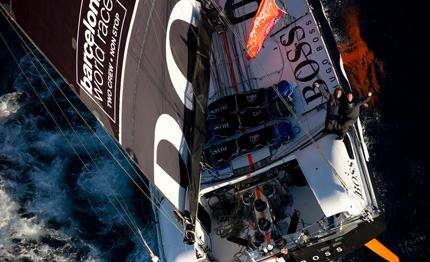 barcelona world race hugo boss disalbera al largo del brasile