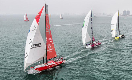 volvo ocean race dongfeng vince la in port race di sanya