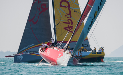 video volvo ocean race la in port race di sanya vinta da dongfeng