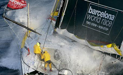 barcelona world race un week end tranquillo per stamm le cam