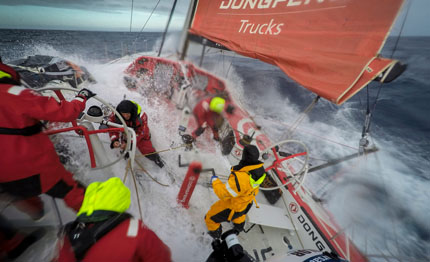 volvo ocean race capo horn davanti alla prua