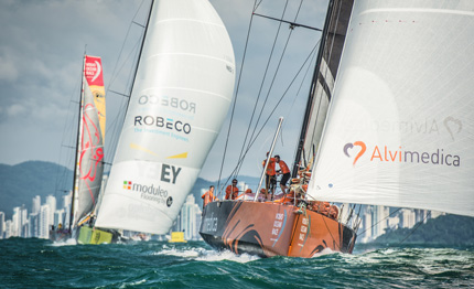 volvo ocean race weekend azione itajai