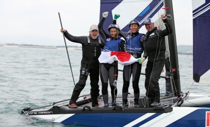 red bull foiling generation giovani talenti della vela volano sulle acque del giappone
