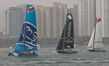 lino sonego team italia cardiff per le extreme sailing series