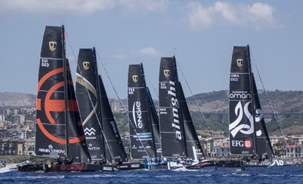 gc32 civitavecchia spindrift fa suo il primo giorno di regate