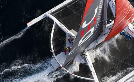 trofeo jules verne idec francis joyon verso la linea di partenza