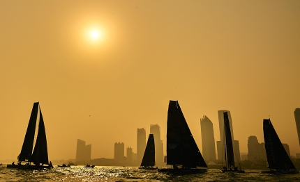 extreme sailing series alinghi in testa qingdao nella seconda giornata dell act