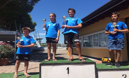 la squadra optimist della fraglia vela riva vince il trofeo optimist oro desenzano