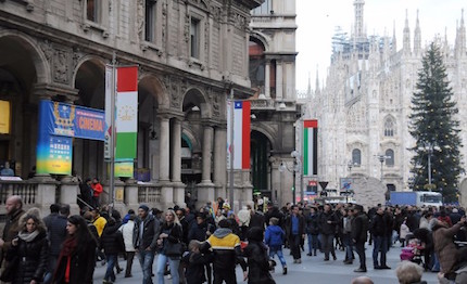 giochi olimpici proseguono milano in piazza duomo