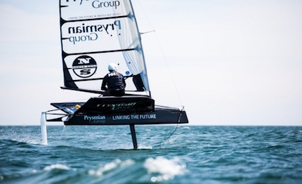 giancarlo pedote torna punta ala con il moth foil per ultima regata del calendario italiano