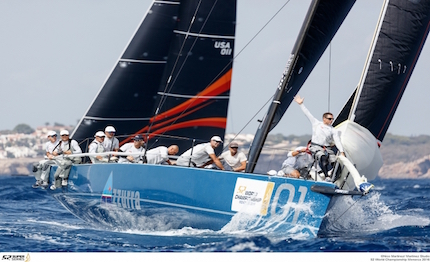 inizio in bianconero per azzurra al mondiale tp52