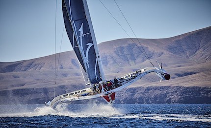 rorc transatlantic race maserati multi70 dentro un fronte esteso