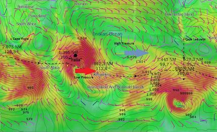gateno mura italia colpiti da un altra burrasca 55 nodi in pieno oceano indiano