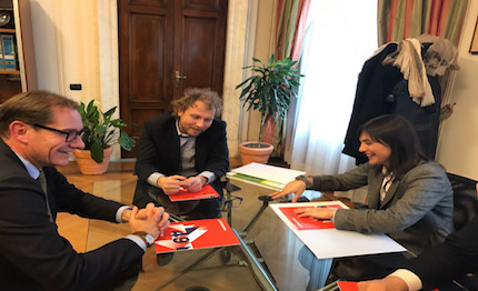presentata la barcolana al ministro dello sport luca lotti