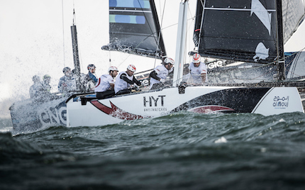 extreme sailing series alinghi secondo muscat in oman