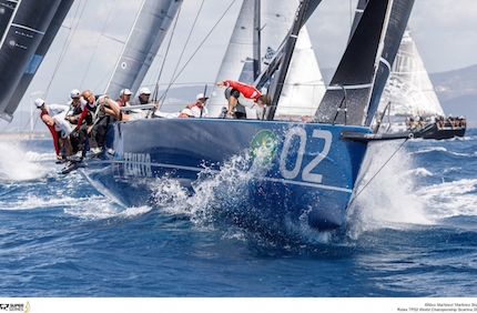 azzurra sul podio del rolex tp52 world championship