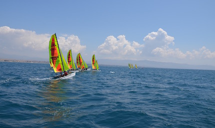 ciabatti mereu salgono in testa al campionato nazionale hobie cat