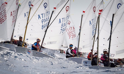 gli atleti optimist del circolo della vela mestre in gran forma al trofeo pugno di chioggia