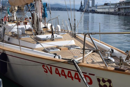 marina di varazze in arrivo nave leon pancaldo