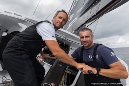 transat jacques vabre strambata involontaria per giancarlo pedote