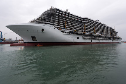 debutta trieste la nuova ammiraglia msc seaside la piu grande nave mai costruita in italia